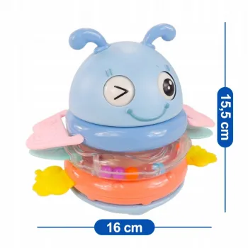 WOOPIE Baby Wańka Wstańka Zabawka Sensoryczna 2w1 Grzechotka Gryzak