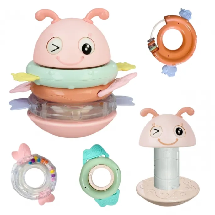 Kolorowa grzechotka i gryzak 2w1 od WOOPIE.