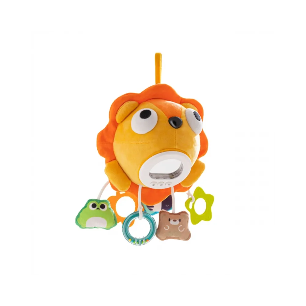 WOOPIE Baby Pluszowy Lew Maskotka Interaktywna Przytulanka Muzyczna z Zawieszkami i Gryzakami