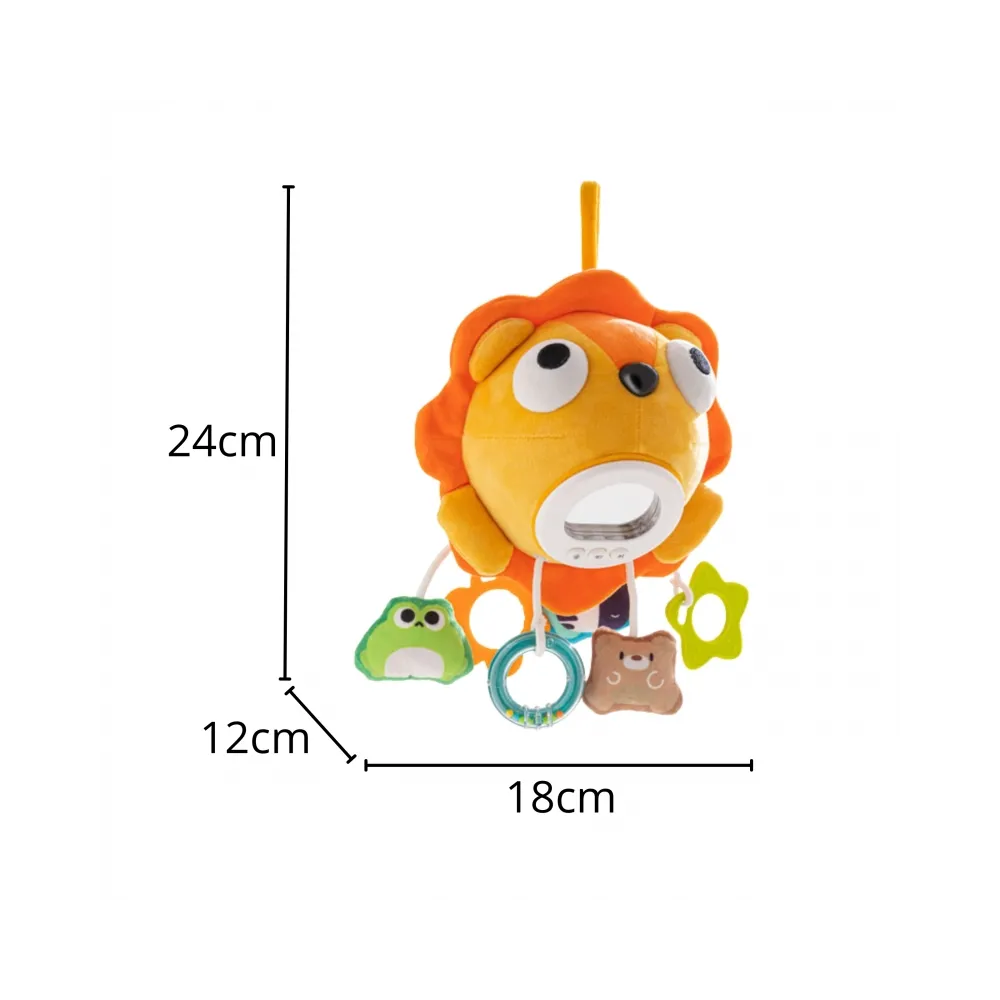 WOOPIE Baby Pluszowy Lew Maskotka Interaktywna Przytulanka Muzyczna z Zawieszkami i Gryzakami