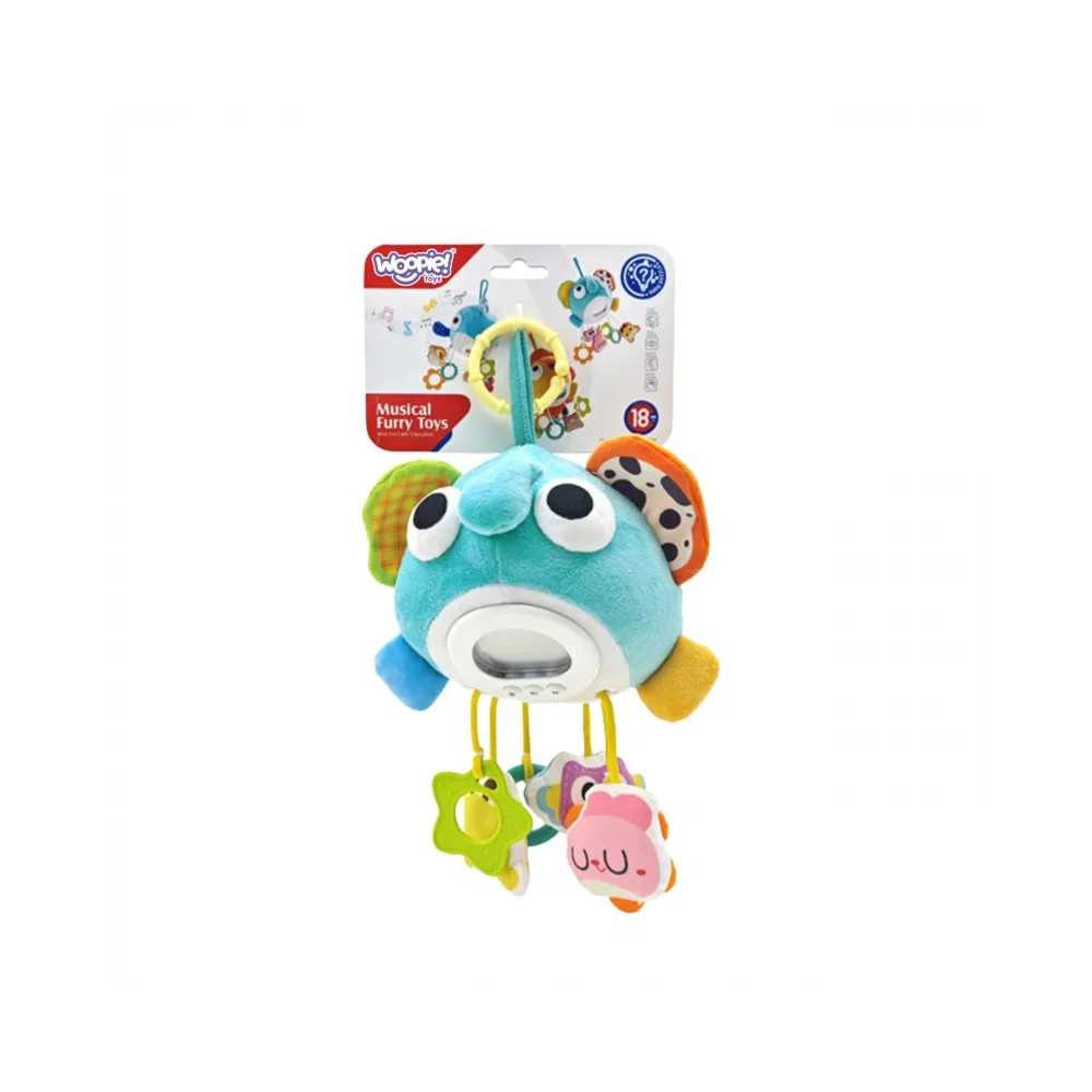 WOOPIE Baby Pluszowy Słonik Maskotka Interaktywna Przytulanka Muzyczna z Zawieszkami i Gryzakami