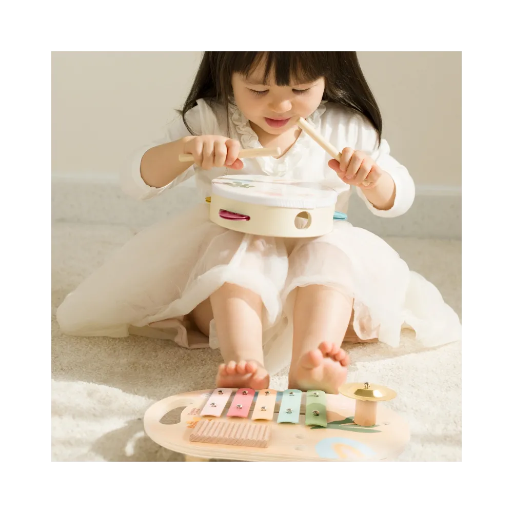 CLASSIC WORLD Zestaw Instrumenty Muzyczne dla Dzieci Cymbałki Bębenek Grzechotka 5 el.