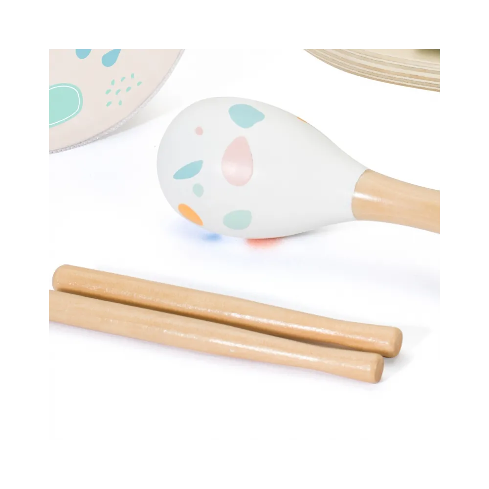 CLASSIC WORLD Zestaw Instrumenty Muzyczne dla Dzieci Cymbałki Bębenek Grzechotka 5 el.