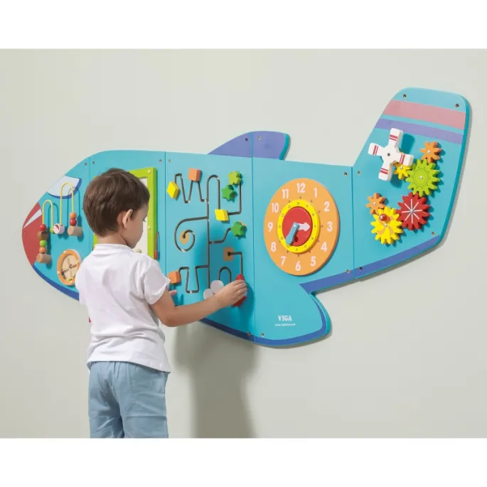 Rozwijająca zabawa z kolorowymi trybikami i zegarem