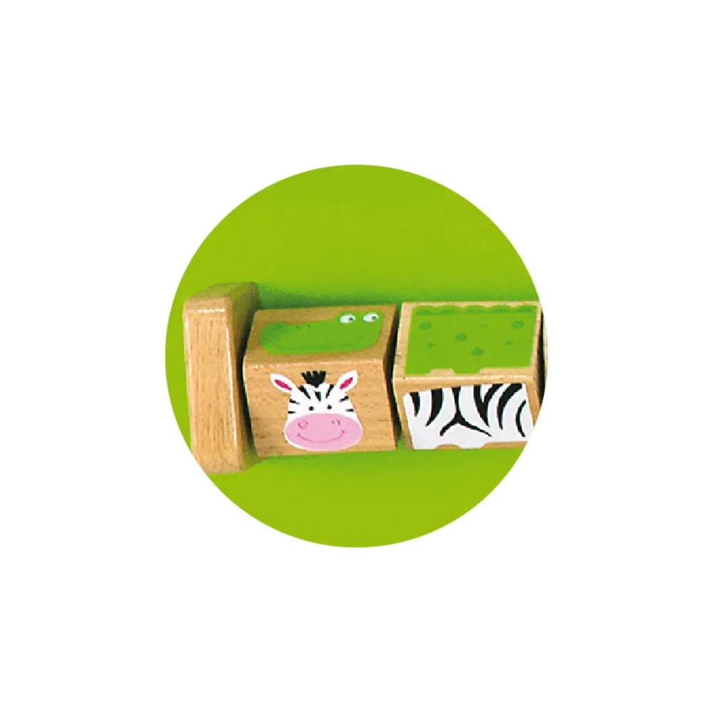 VIGA Tablica Edukacyjna Manipulacyjna Sensoryczna Drewniana Krokodyl Certyfikat FSC Montessori