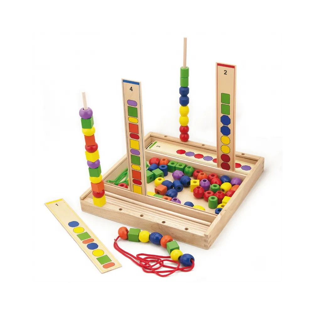 Zestaw logicznych koralików VIGA do ćwiczenia motoryki u dzieci