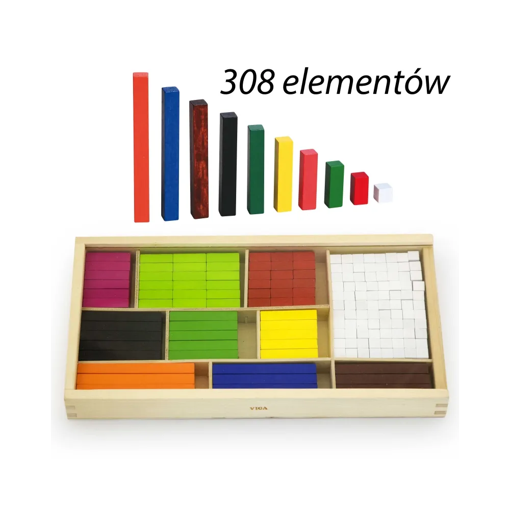 Klocki Cuisenaire'a do nauki liczenia i rozpoznawania kolorów