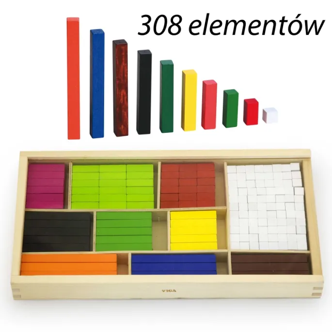 Klocki Cuisenaire'a do nauki liczenia i rozpoznawania kolorów