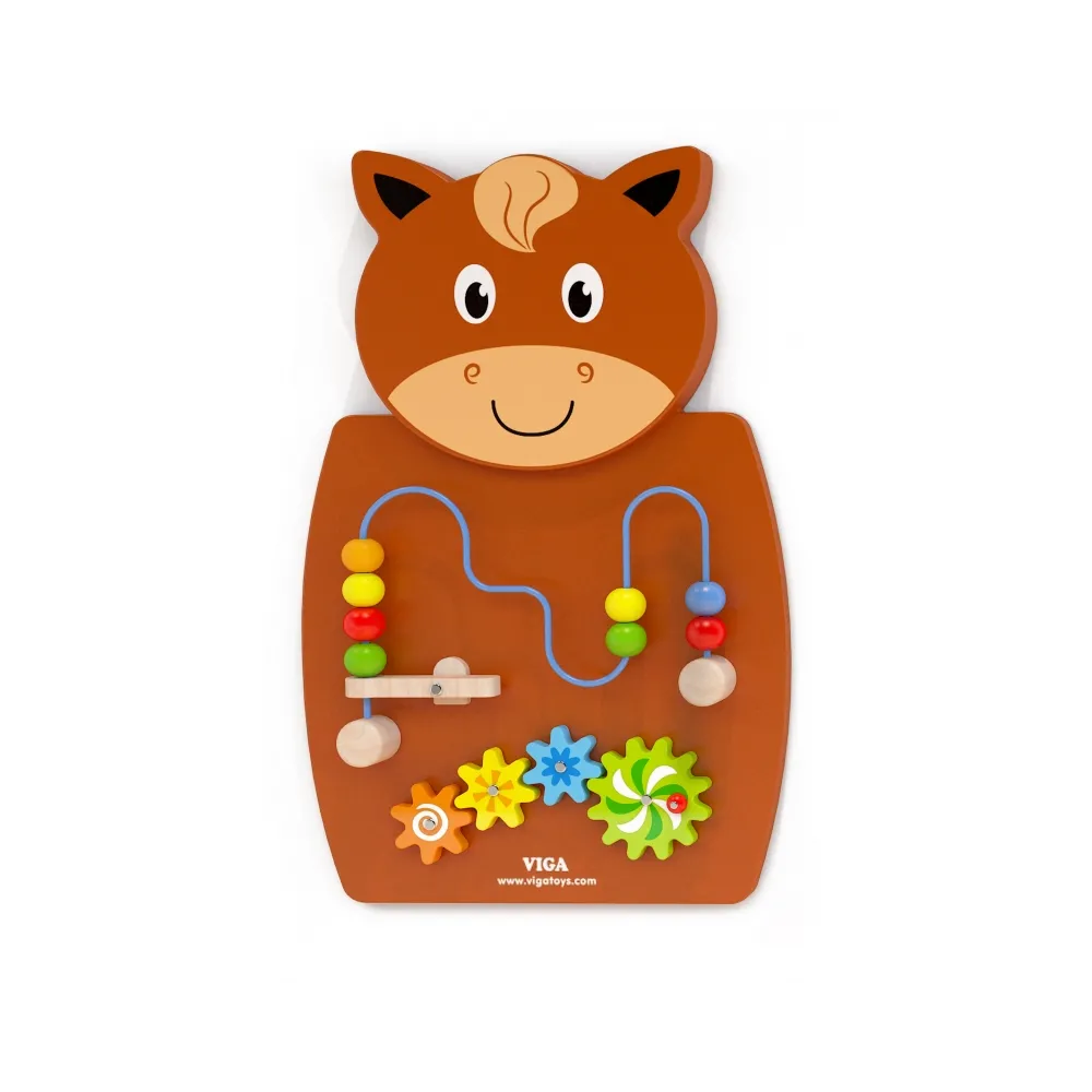 VIGA Drewniana Tablica Manipulacyjna Konik Certyfikat FSC Montessori