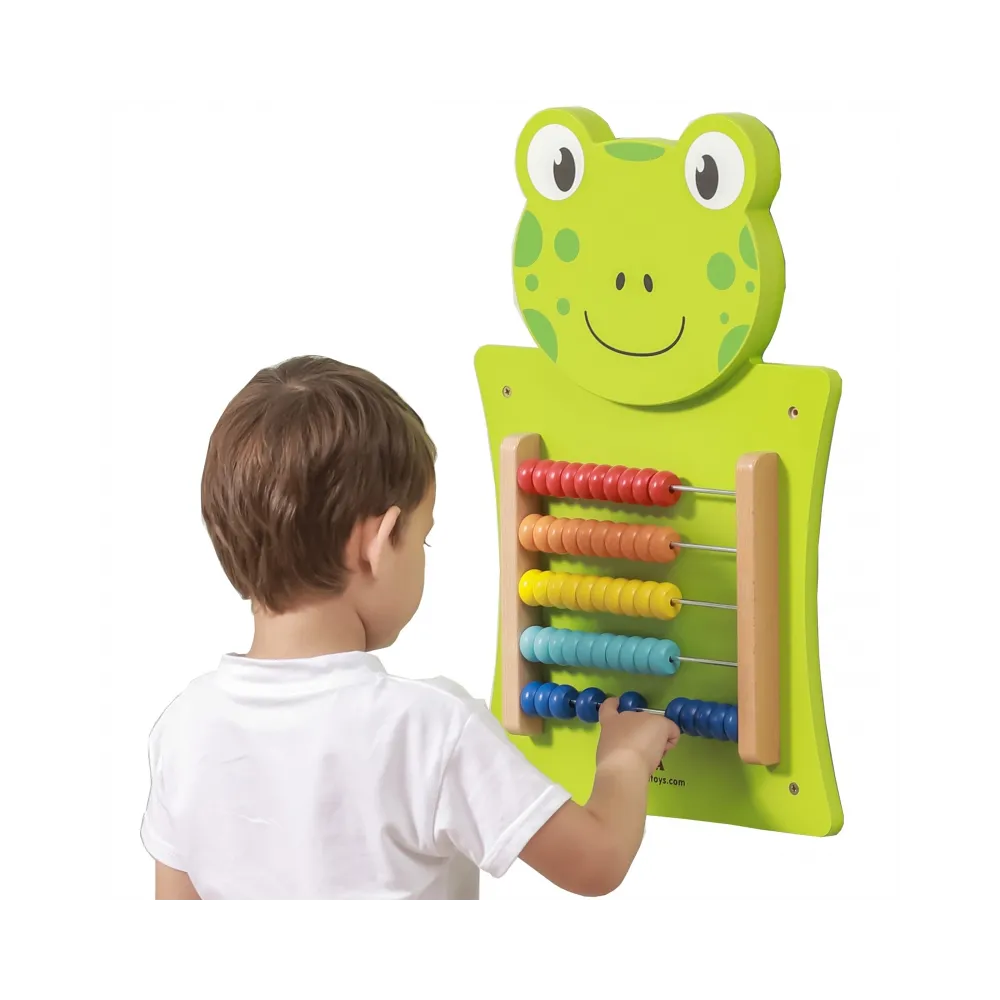 VIGA Drewniana Tablica Manipulacyjna Liczydło Żabka Certyfikat FSC Montessori