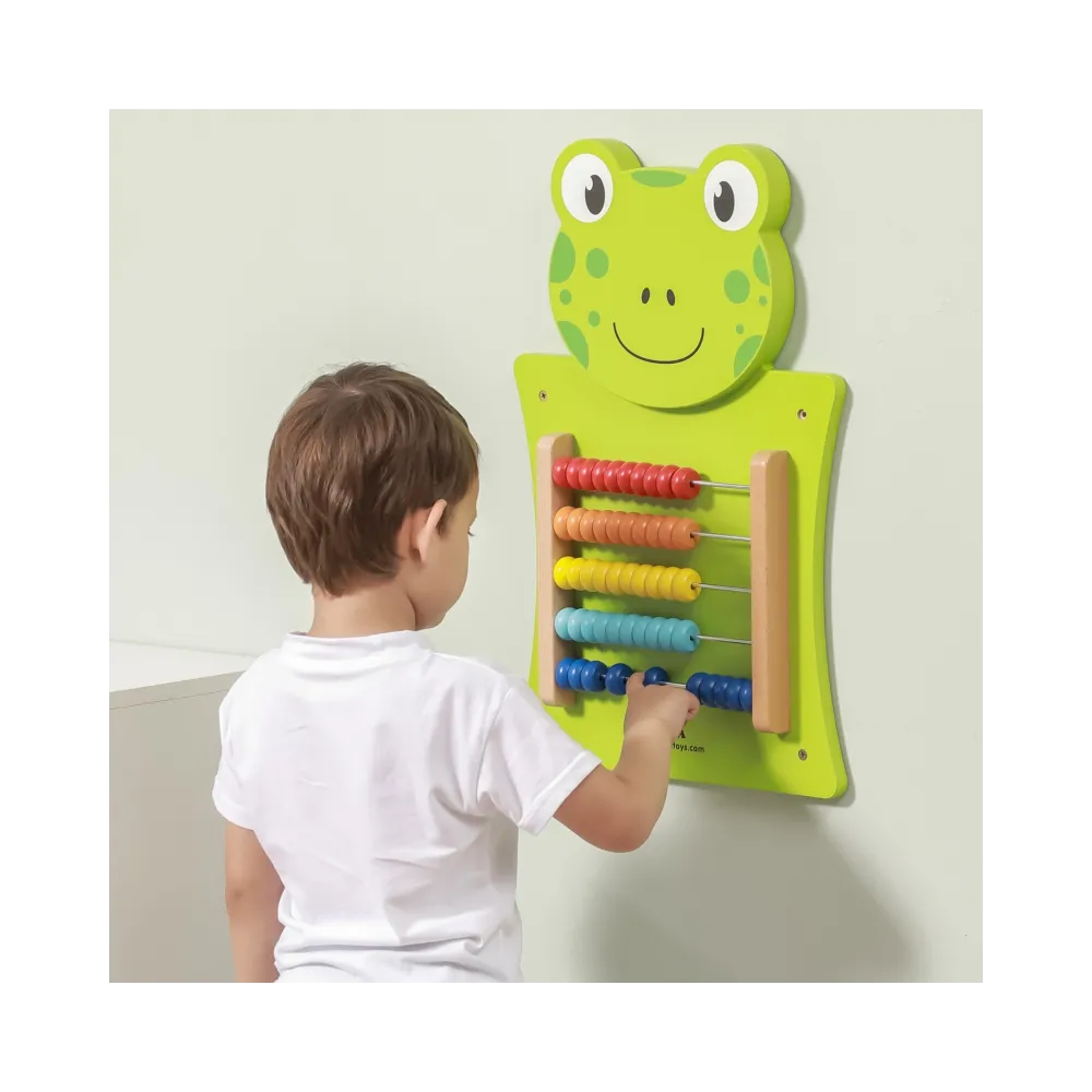 VIGA Drewniana Tablica Manipulacyjna Liczydło Żabka Certyfikat FSC Montessori