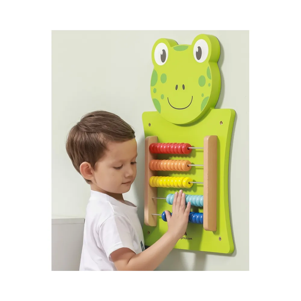 VIGA Drewniana Tablica Manipulacyjna Liczydło Żabka Certyfikat FSC Montessori