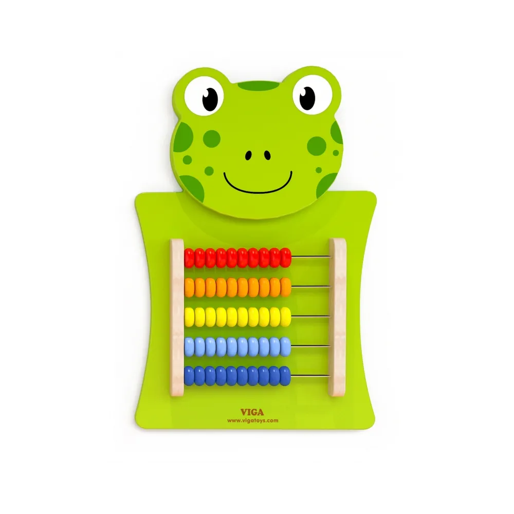 VIGA Drewniana Tablica Manipulacyjna Liczydło Żabka Certyfikat FSC Montessori