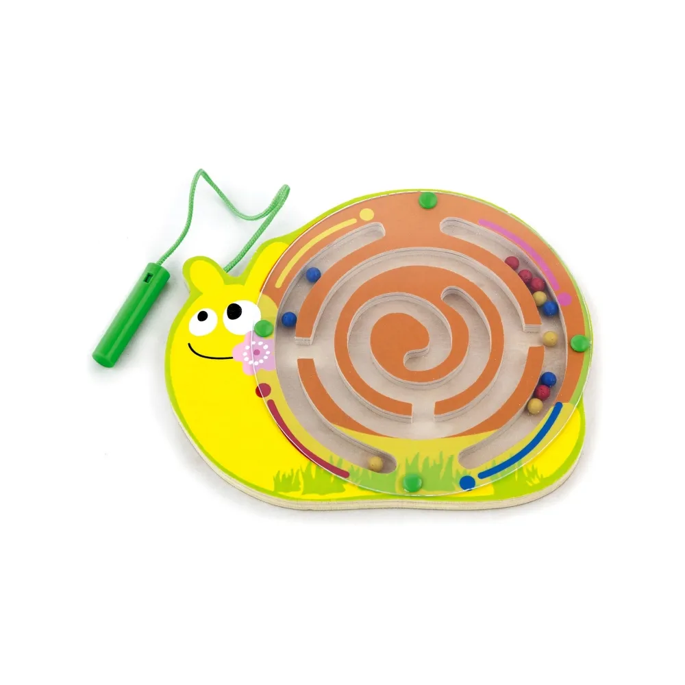 Viga Labirynt Magnetyczny Drewniana gra Śimak