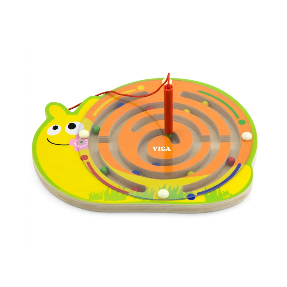 Viga Labirynt Magnetyczny Drewniana gra Śimak