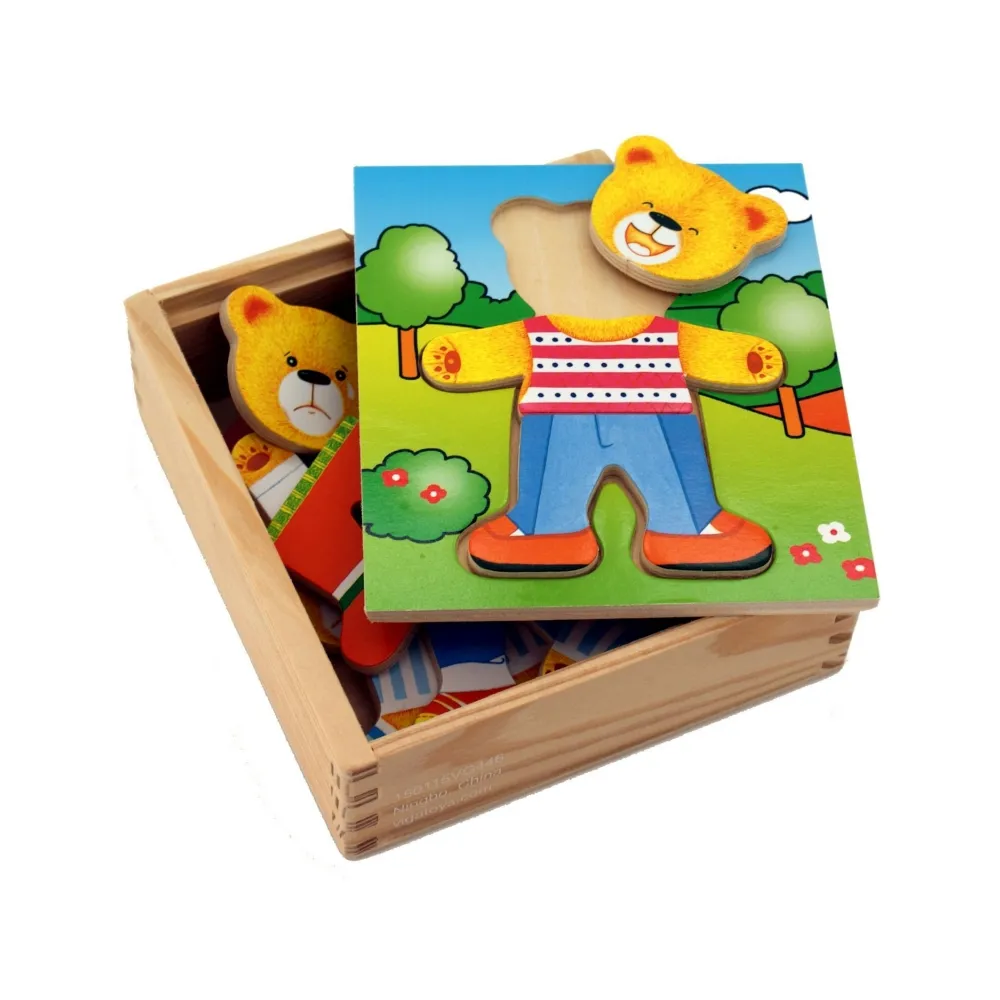 Kolorowa układanka dla dzieci z wizerunkami misia