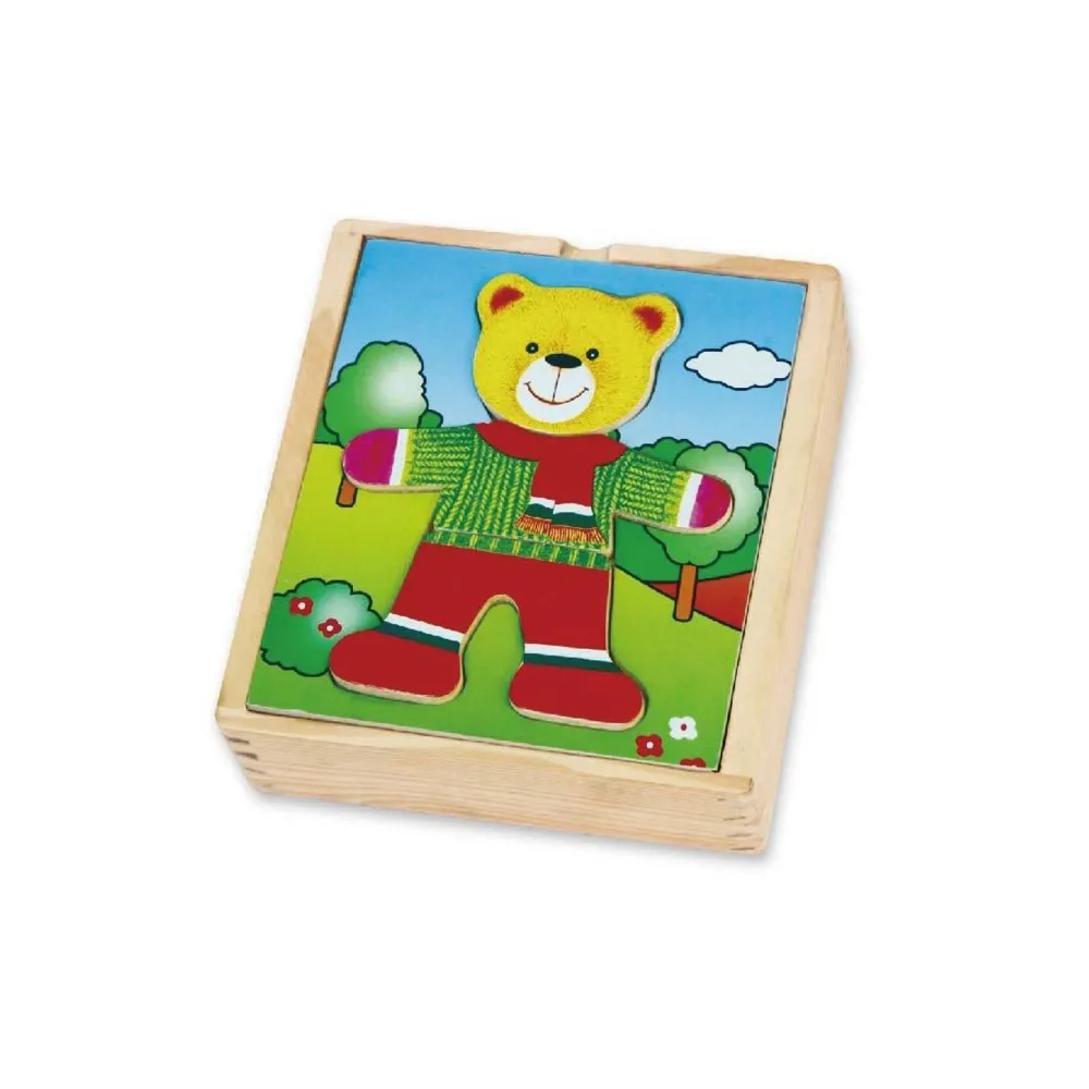 Misio chłopiec do przebierania – zabawka drewniana VIGA