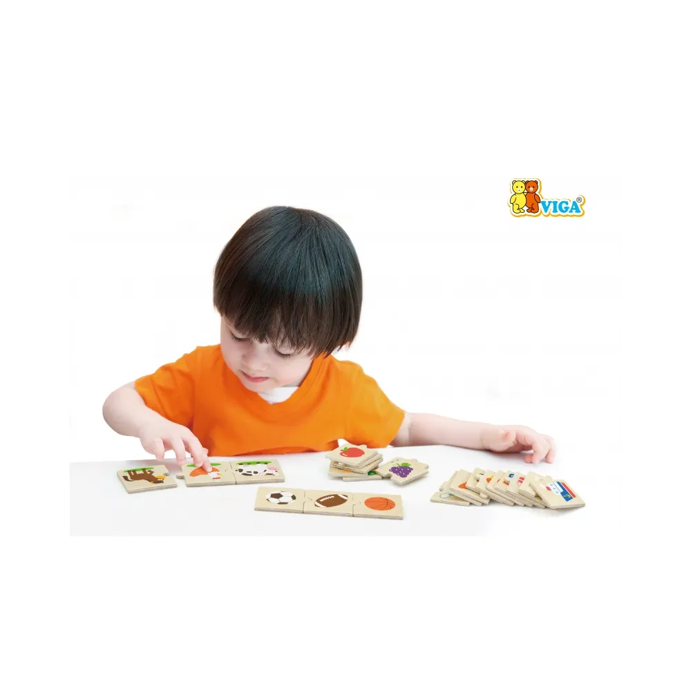 Drewniane Puzzle Logiczne Viga Toys 24 Elementy