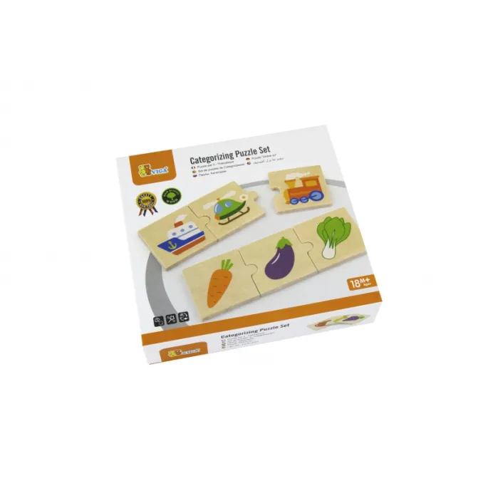 Zestaw puzzli logicznych Viga Toys w edukacji