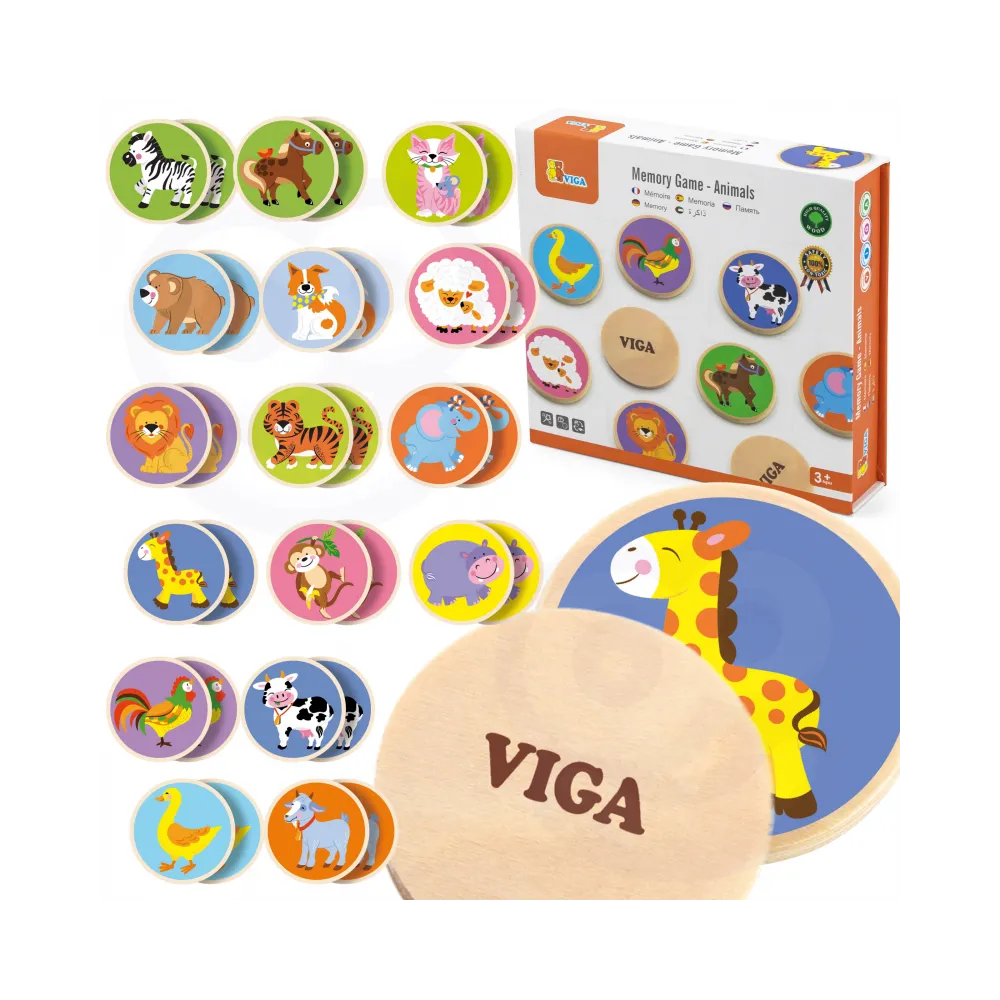 VIGA Gra Zapamiętywanie Memory Zwierzątka