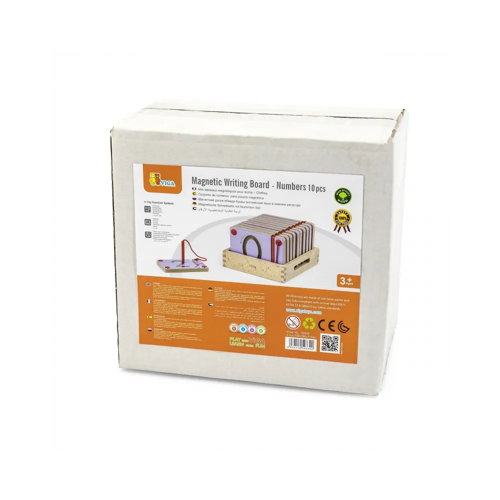 VIGA Tabliczki Magnetyczne Nauka Pisania Cyferki Certyfikat FSC Montessori