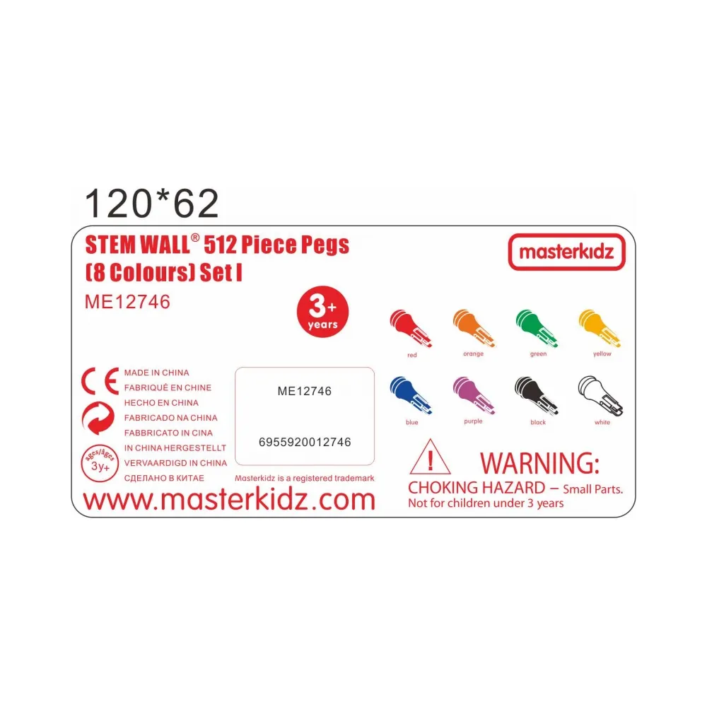 MASTERKIDZ Kolorowe Kołeczki Do Tablicy Naukowej 512 Sztuk 8 Kolorów