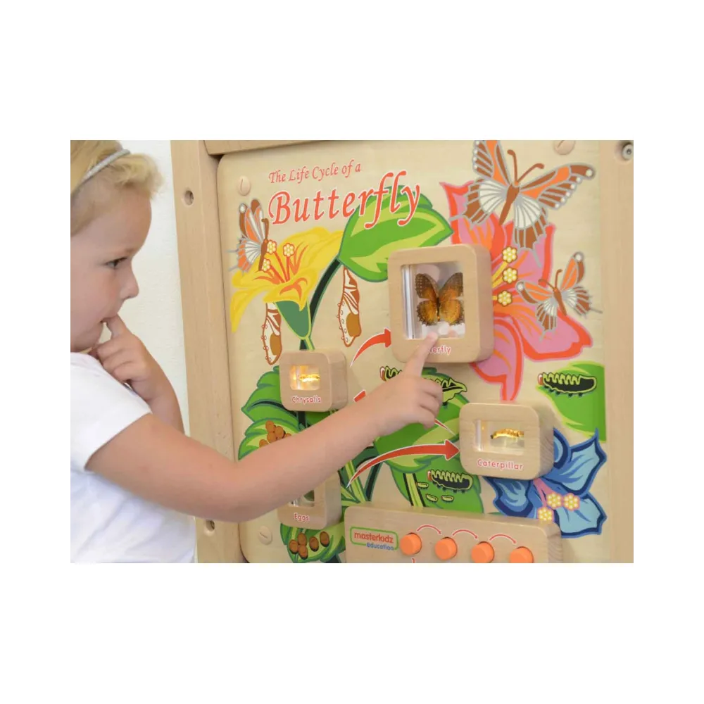 MASTERKIDZ Tablica Edukacyjna Ścienna Cykl Życia Motylka