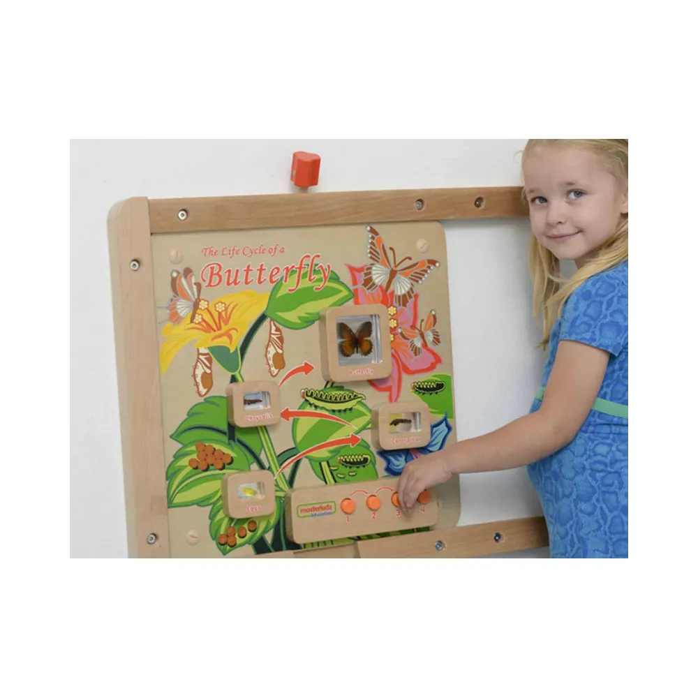 MASTERKIDZ Tablica Edukacyjna Ścienna Cykl Życia Motylka