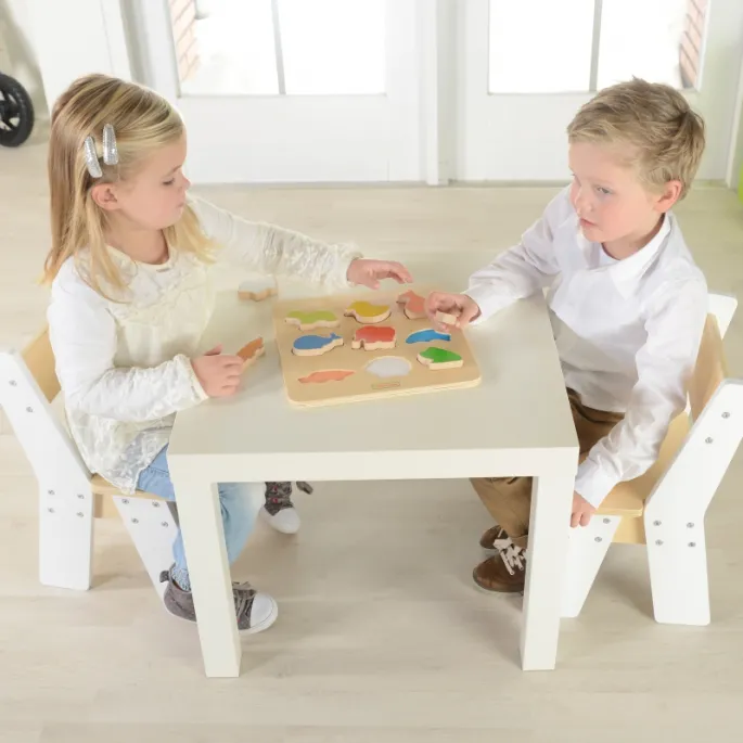 Sorter kształtów z drewna - rozwój umiejętności dzieci