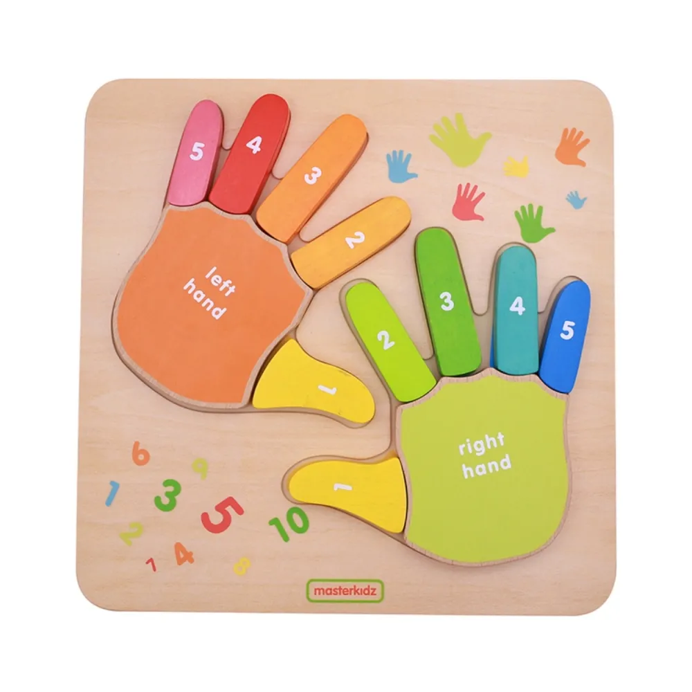 MASTERKIDZ Edukacyjna Tabliczka Drewniana Liczenie Na Palcach