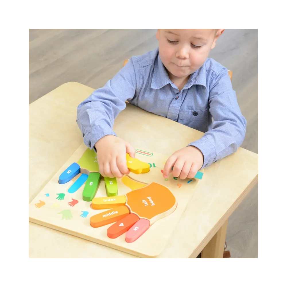 MASTERKIDZ Edukacyjna Tabliczka Drewniana Liczenie Na Palcach