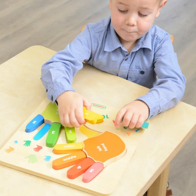 Kolorowe dłonie do liczenia dla maluszków
