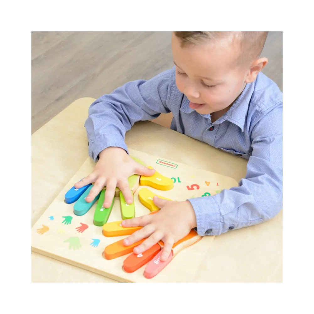 MASTERKIDZ Edukacyjna Tabliczka Drewniana Liczenie Na Palcach