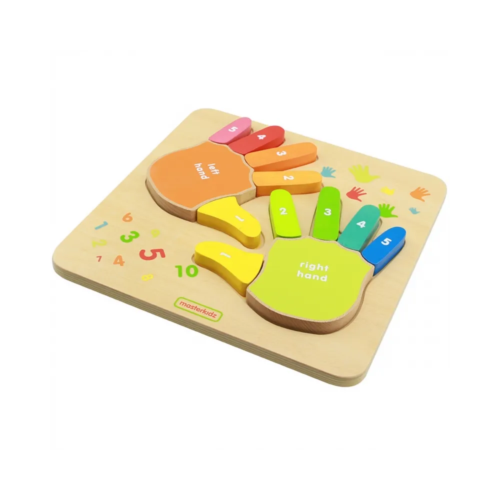 MASTERKIDZ Edukacyjna Tabliczka Drewniana Liczenie Na Palcach