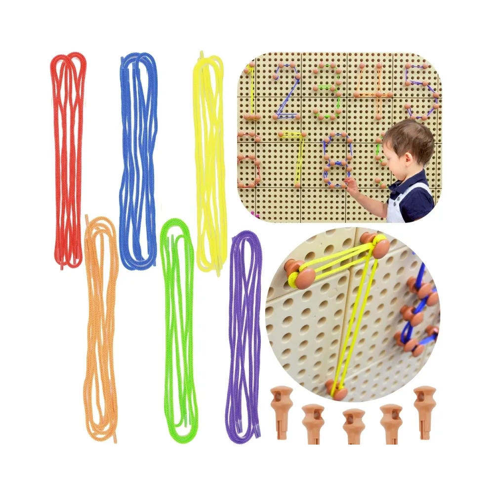 MASTERKIDZ Zestaw Kołeczki i Sznurki - Do Tablicy Naukowo-Kreatywnej STEM