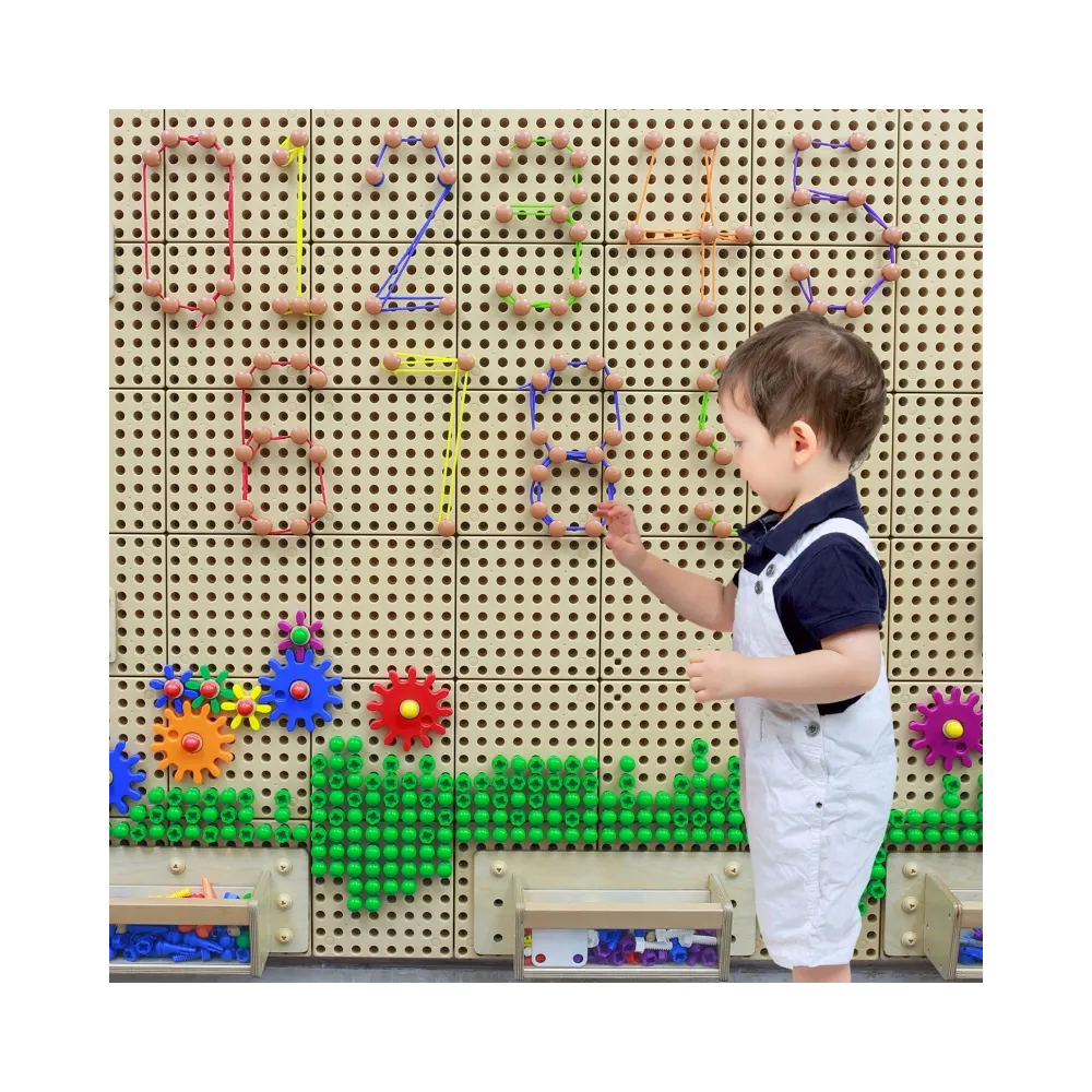 MASTERKIDZ Zestaw Kołeczki i Sznurki - Do Tablicy Naukowo-Kreatywnej STEM