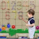 MASTERKIDZ Zestaw Kołeczki i Sznurki - Do Tablicy Naukowo-Kreatywnej STEM