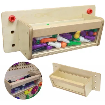 MASTERKIDZ Pojemnik Na Akcesoria Przezroczysta Ścianka - Tablica Naukowo-Edukacyjna STEM