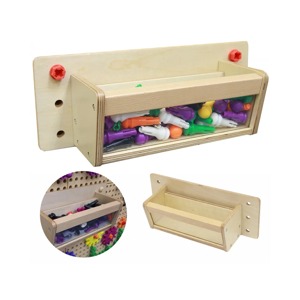 MASTERKIDZ Pojemnik Na Akcesoria Przezroczysta Ścianka - Tablica Naukowo-Edukacyjna STEM