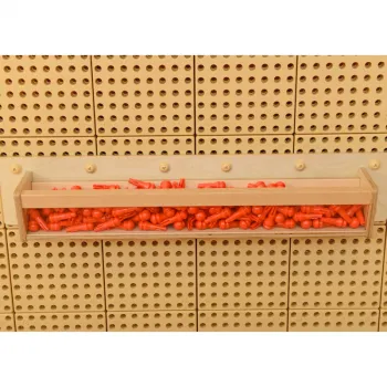 MASTERKIDZ Drewniany Pojemniczek Przezroczysta Ścianka 80 cm do Tablic Naukowo-Kreatywnych STEM