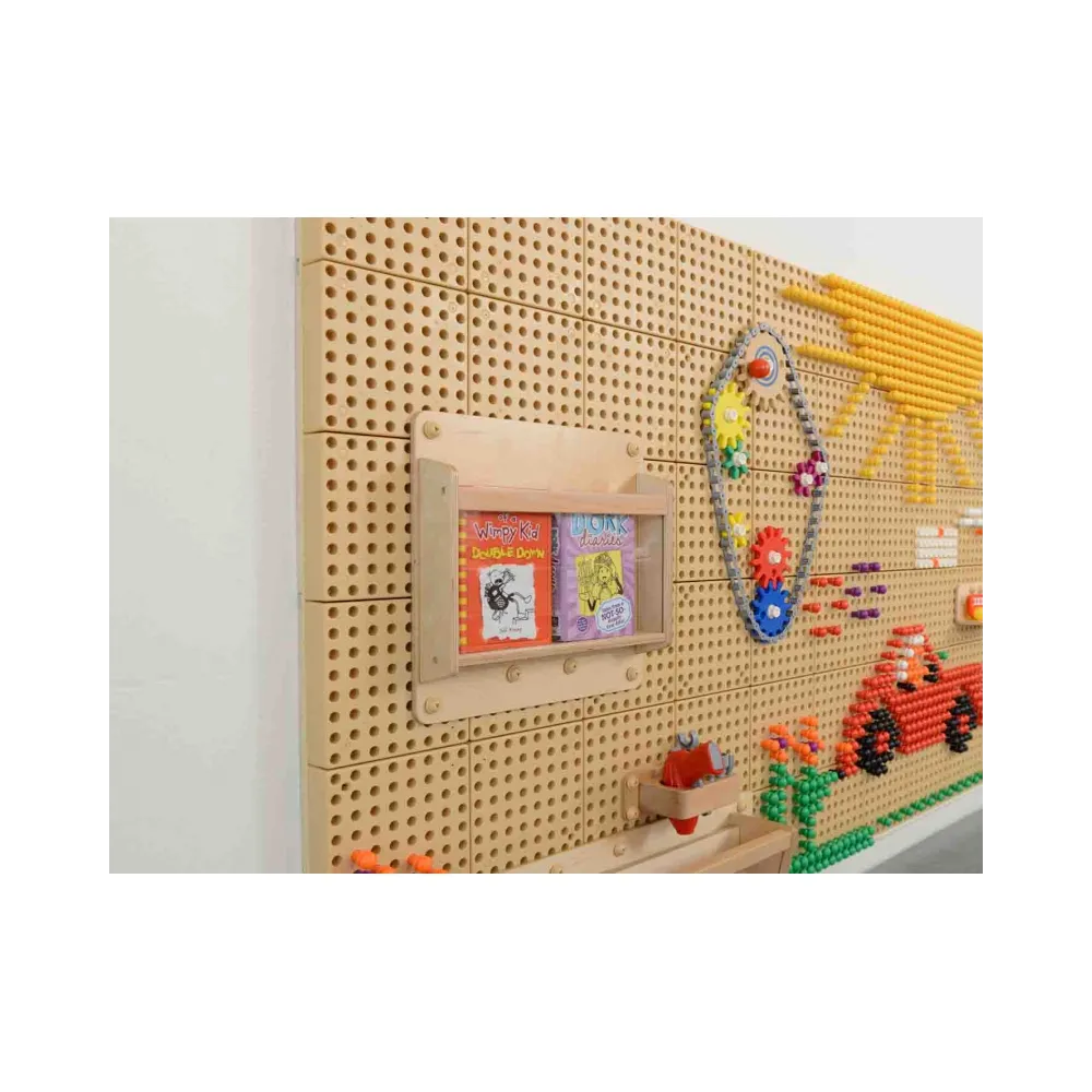 MASTERKIDZ Drewniana Kasetka Na Przedmioty 40 cm - Tablica Naukowo-Kreatywna STEM