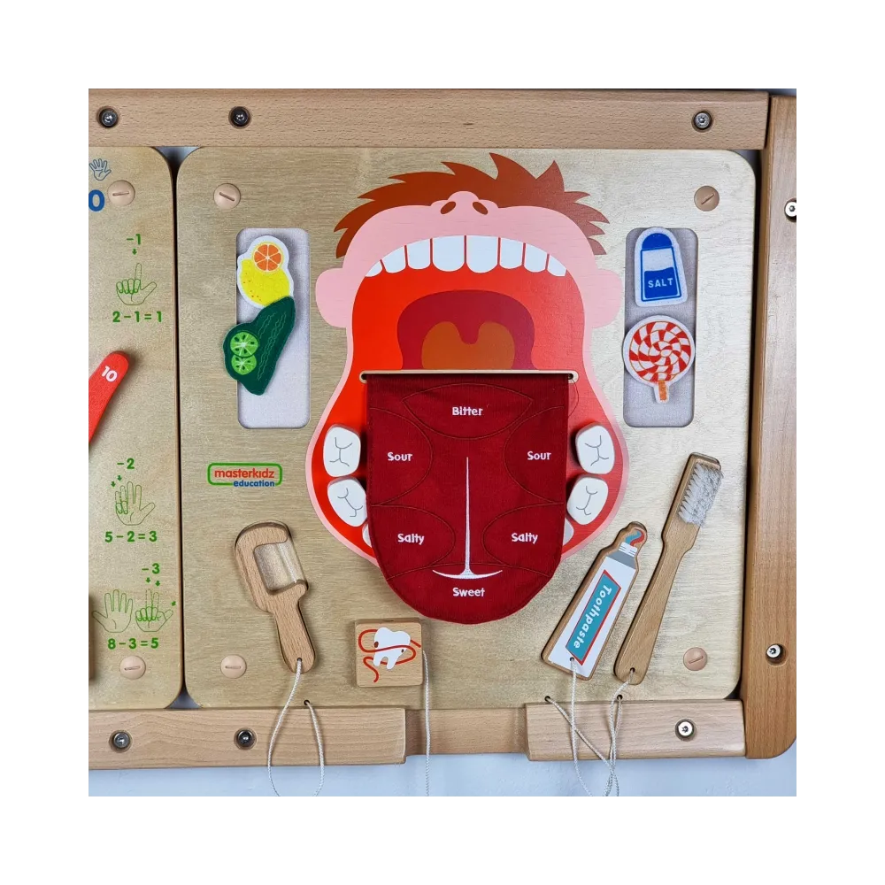 MASTERKIDZ Higiena Jamy Ustnej Ścienna Tablica Sensoryczna Flex Montessori