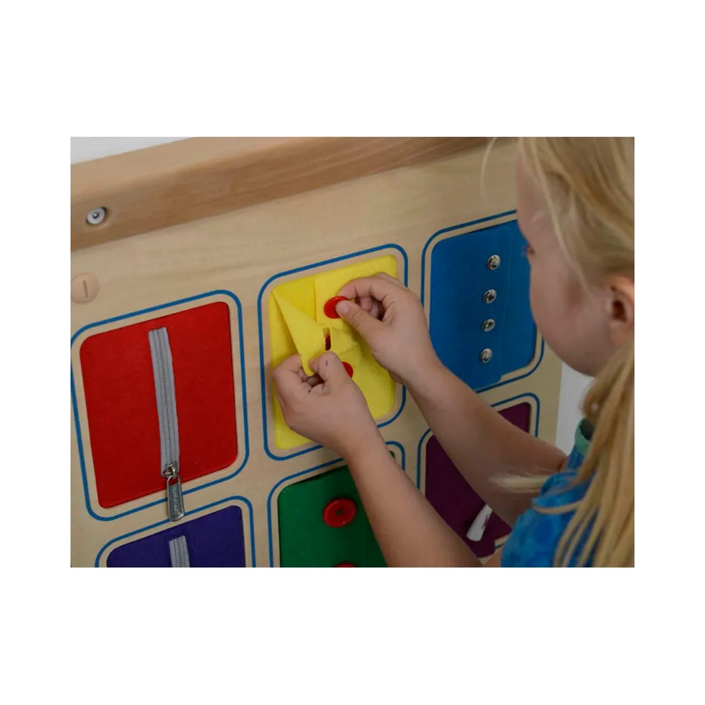 MASTERKIDZ Tablica Ścienna Otwieranie I Zamykanie Zamków Suwaki Guziki Montessori