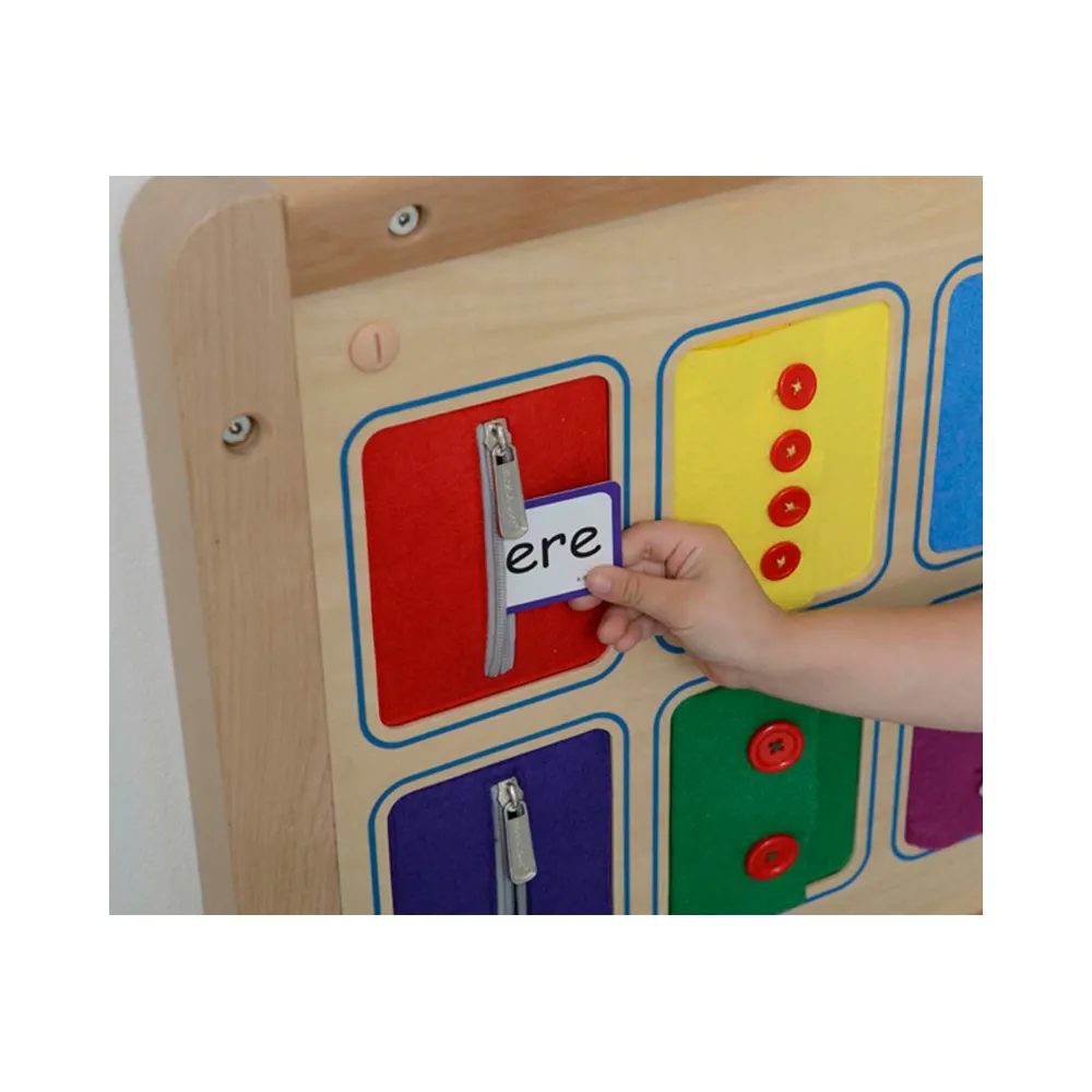 MASTERKIDZ Tablica Ścienna Otwieranie I Zamykanie Zamków Suwaki Guziki Montessori
