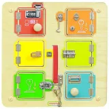 MASTERKIDZ Nauka Otwierania i Zamykania Zamków Ścienna Tablica Manipulacyjna