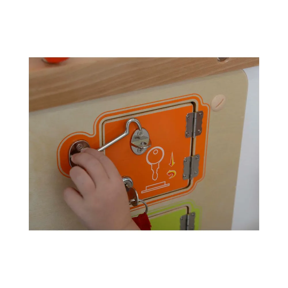 MASTERKIDZ Nauka Otwierania i Zamykania Zamków Ścienna Tablica Manipulacyjna