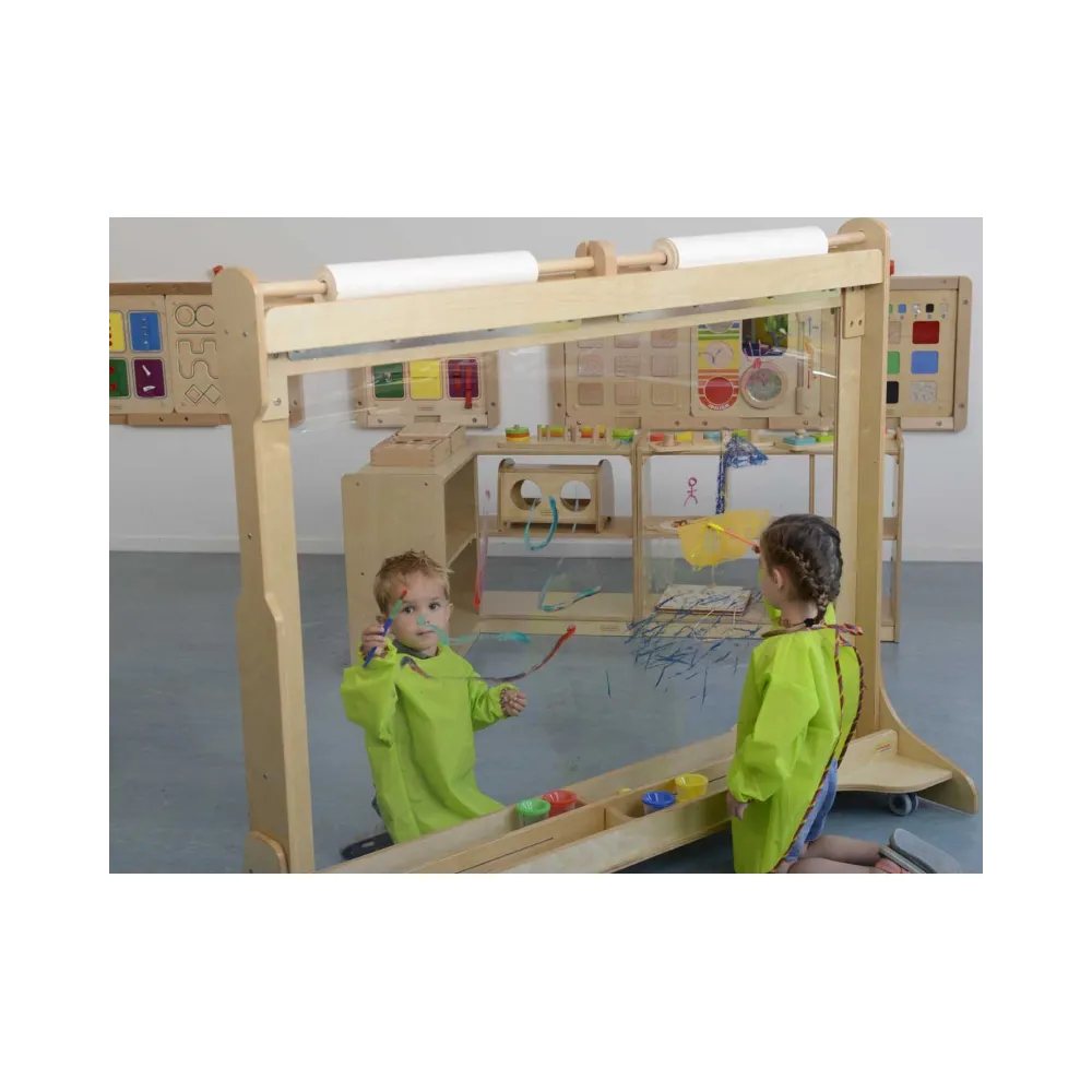 MASTERKIDZ Ogromna Drewniana Sztaluga Okienna Do Malowania