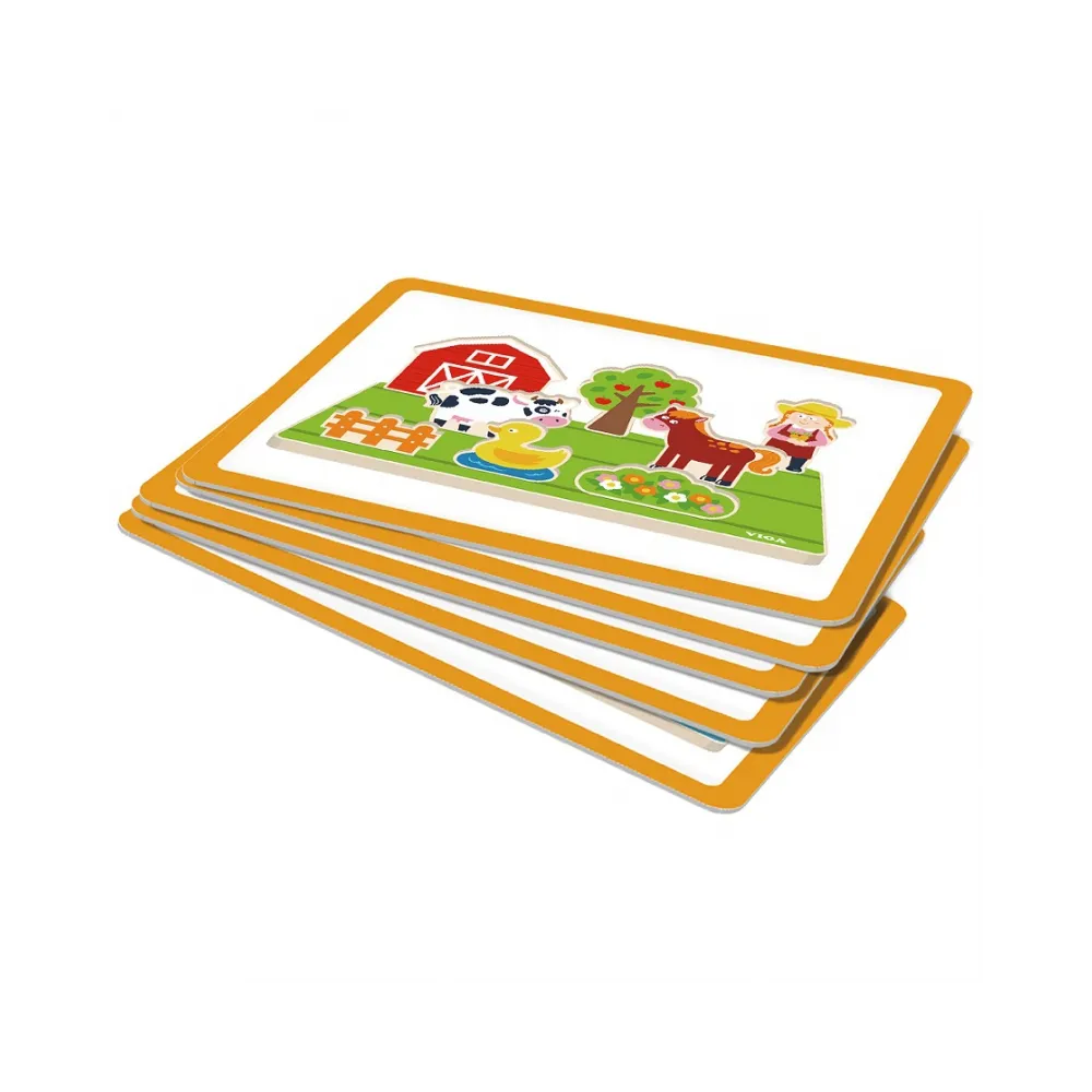 VIGA Drewniana Układanka Edukacyjna Nauka Odległosci 2w1