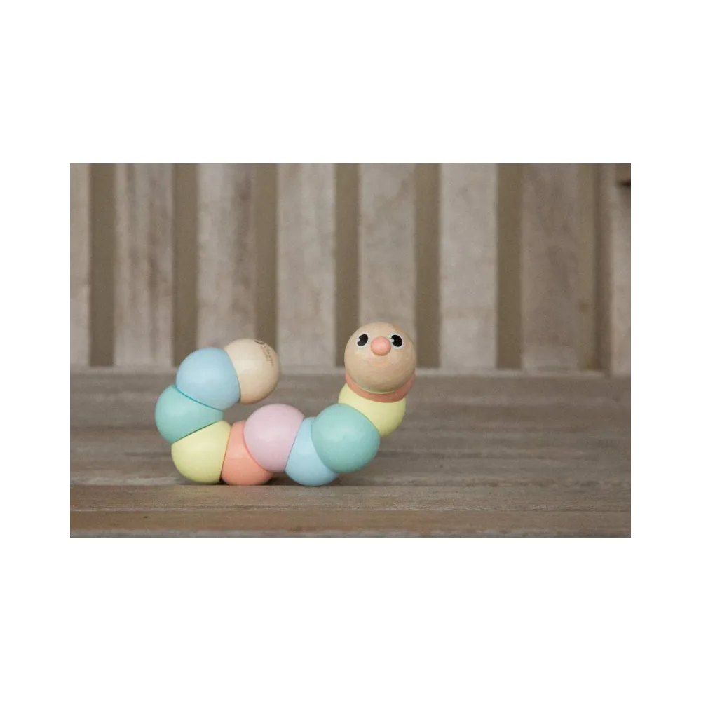 Bezpieczna, lakierowana gąsienica skręcana do kreatywnej zabawy