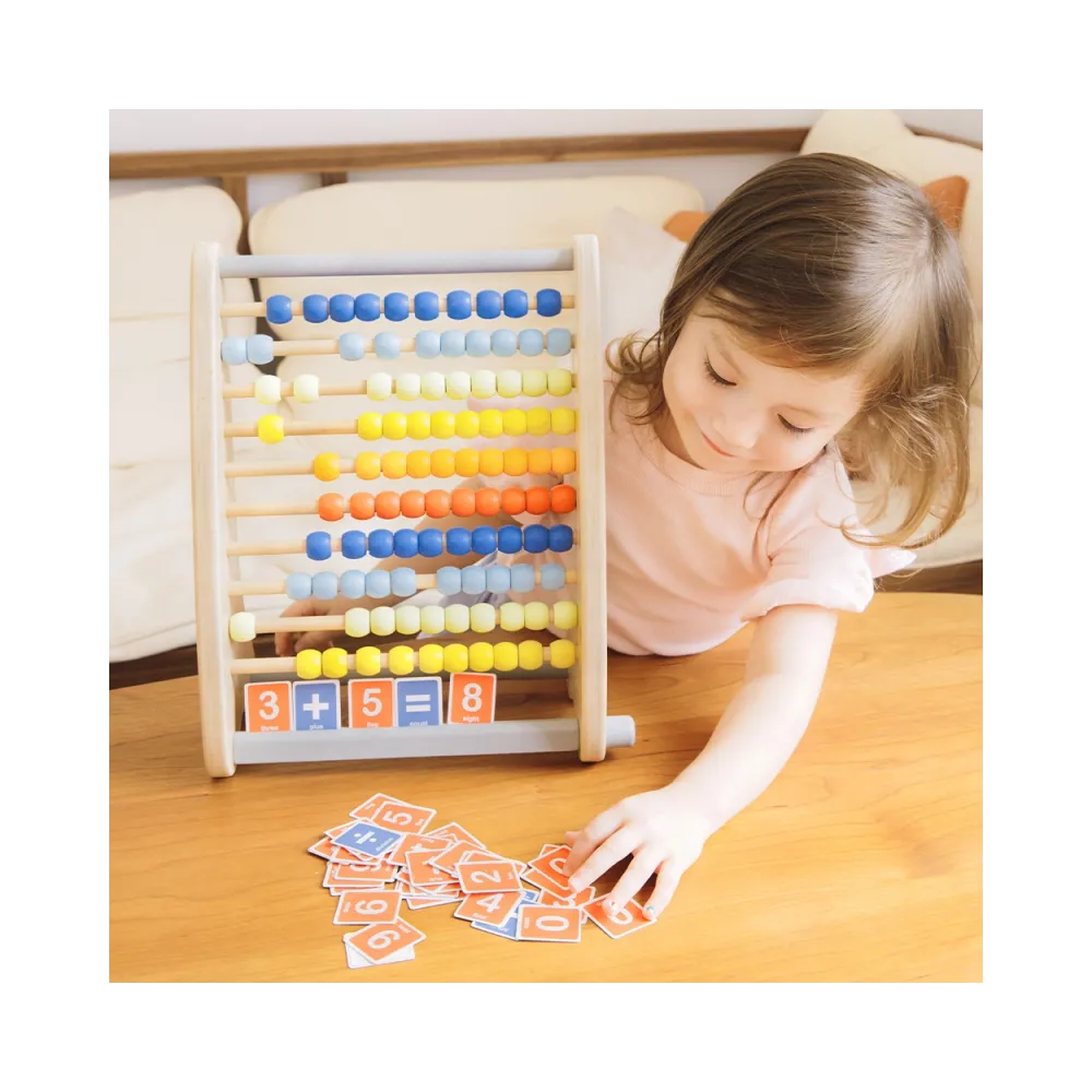 CLASSIC WORLD Drewniane Liczydło + Działania Matematyczne 46 el.